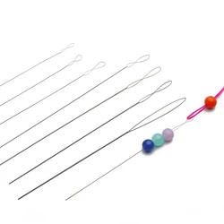 1pc 80-140mm Stainless Steel Big Eye Beading Needles Easy Thread String Cord Pins For Beads DIY Jewelry Findings Making Tools