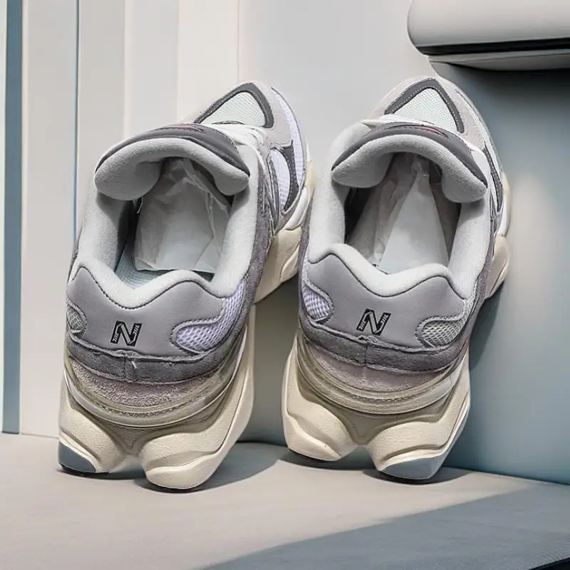 9060 Zapatillas retro: tipo pareja unisex, calidez otoño invierno, malla de ante versátil