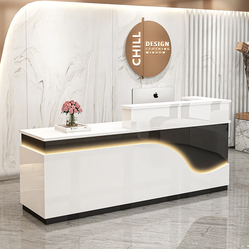 

Hair Salon Luxury Reception Desk Counter Decorations Office Luxury Reception Desk Counter Nordic Aesthetic Commercial Furniture