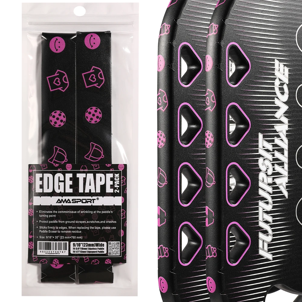 AMASPORT Pickleball Paddle Edge Tape Fit Protector de borde curvo 20 mm/23 mm/26 mm Cintas de protección de raqueta