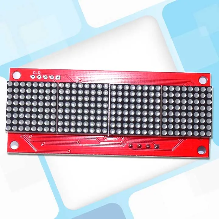 485 Dot Matrix Display Red 32X8 Dot Matrix 7.6X1.9CM 16-level Brightness Adjustment Modbus RTU