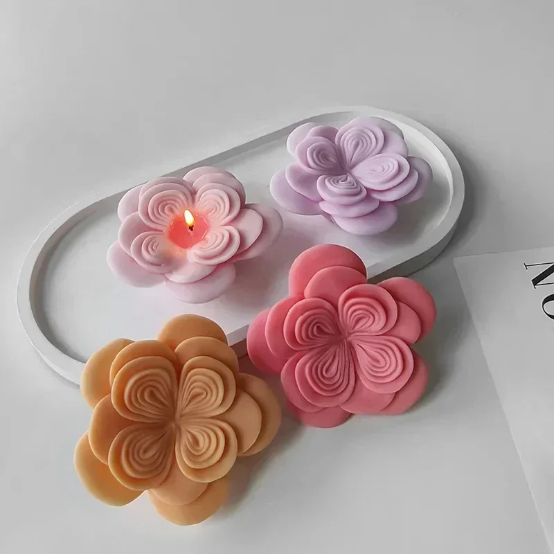 3D Austin Rose Flower Silicone Candle Mold DIY David Austin Rose Handmade Soap Candle Making Supplies