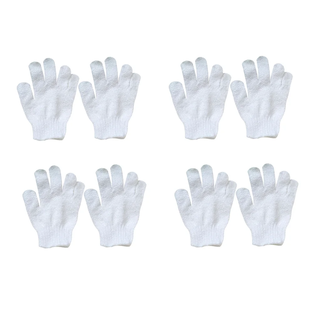 8 pezzi guanti da doccia per bambini guanti da bagno esfolianti guanti in nylon per la pulizia della pelle scrub corpo esfoliante