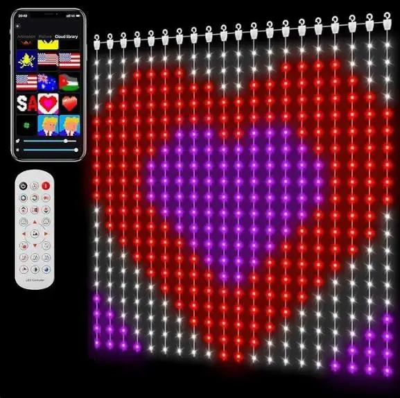 スマートカーテンライト-bluetooth-アプリリモコン-led-ストリング-rgb-フェアリーライト-diy-リビングルーム窓寝室装飾ギフト