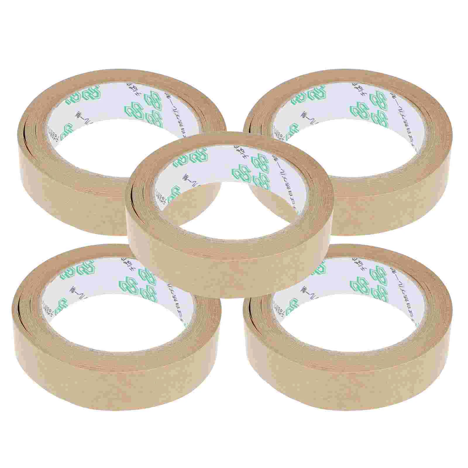 

5 Pcs Weather Sealing Tape Reinforced Kraft Paper Tapes Adhesive Packing Gummed