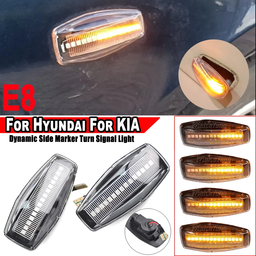 

Dynamic LED Turn Signal Side Marker Light For Hyundai Elantra Getz XG Tucson i10 Sonata Coupe Terracan Matrix Trajet 2004 2008