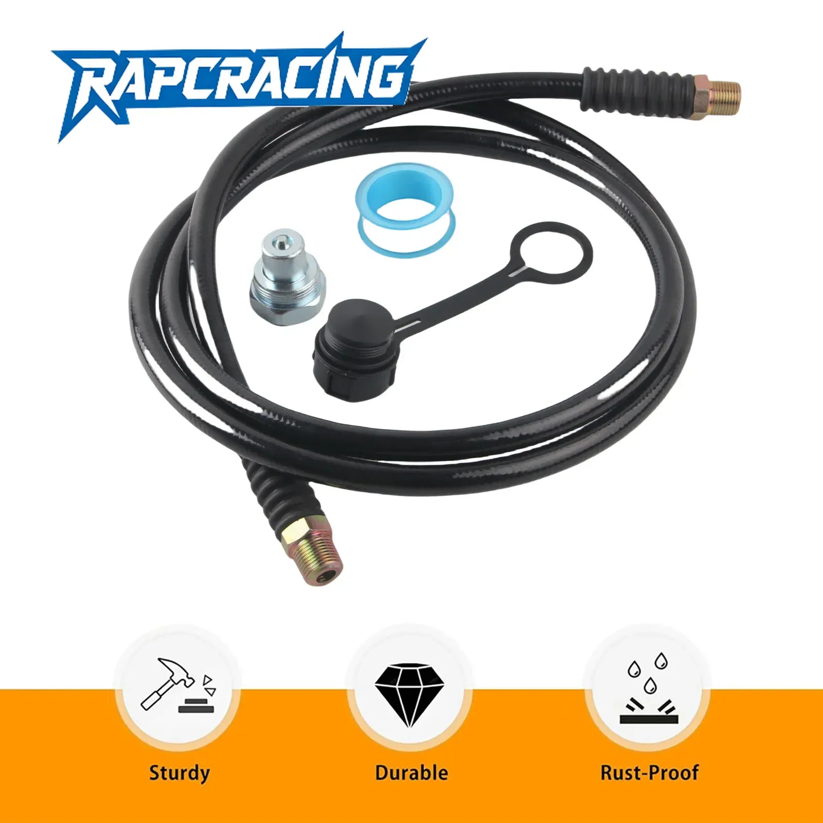 

Hydraulics 6FT 10000psi High Pressure Hydraulic Hose CH-604 Coupler 3/8" NPT Thread Hydraulic Hose Assembly,1/4" ID