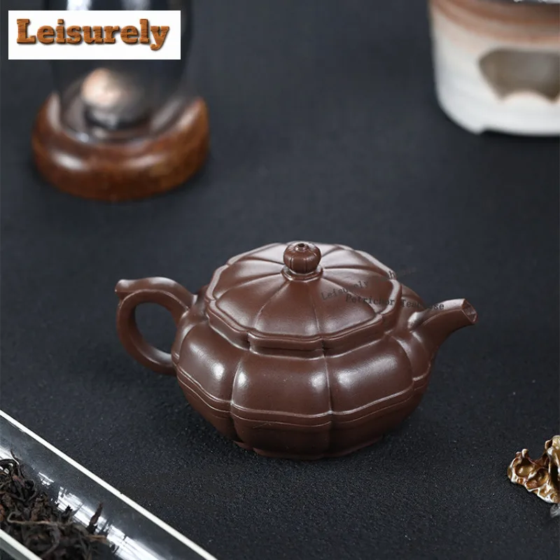 450ml Yixing Purple Clay Teapots Master Handmade Antique Pot Raw Ore Purple Mud Tea Brewing Kettle With Infuser Zisha Tea Set