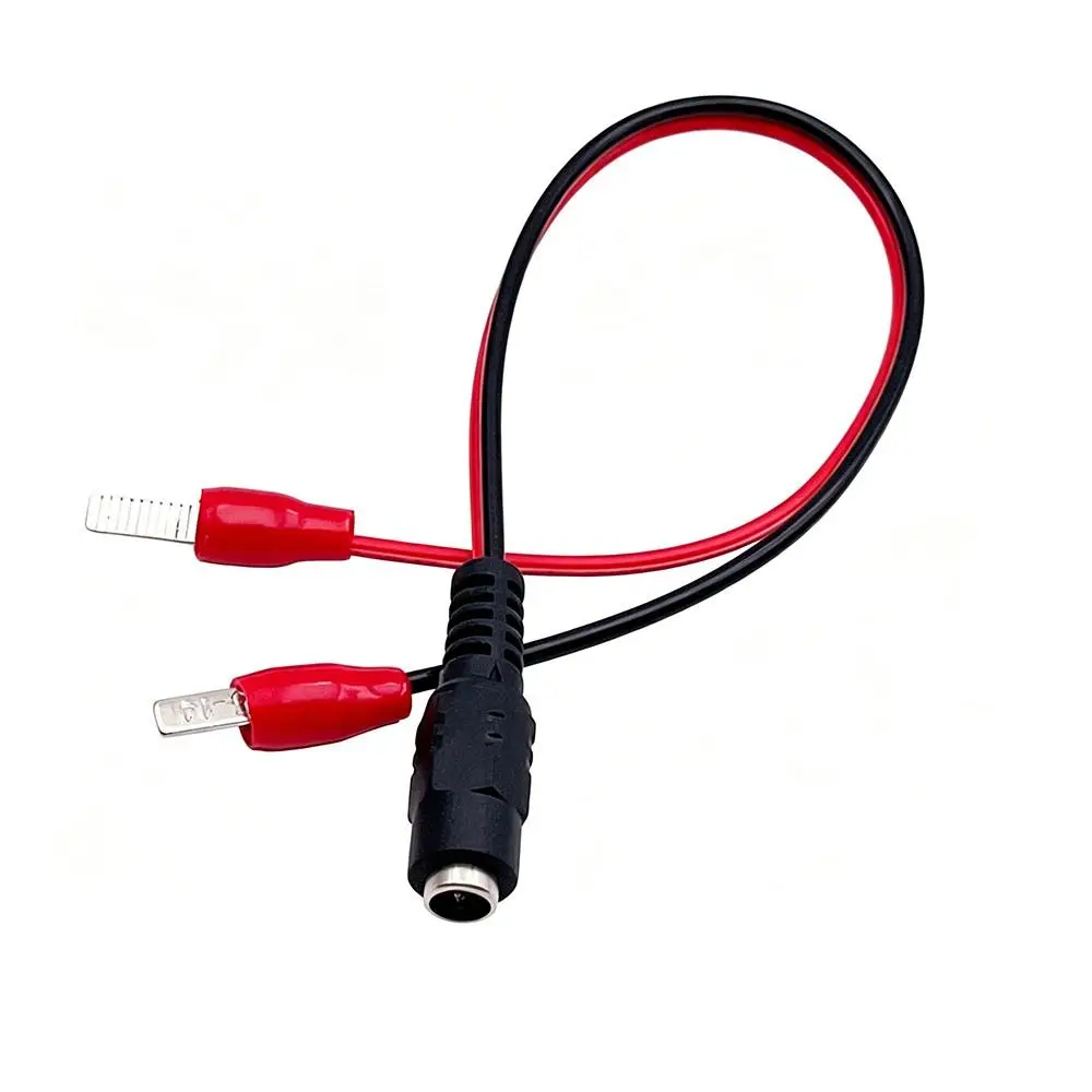 PVC DC Power Adapter Cable Copper Insulated Blade Terminals DC Cable Red Black Polarity Female Barrel Battery Charging Cable