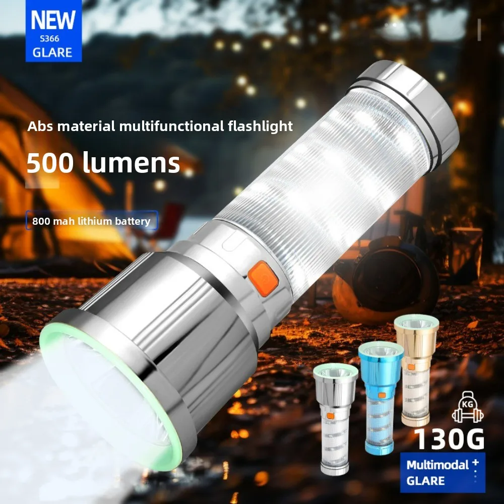 

Многофункциональный сверхъяркий светодиодный фонарь 2-в-1 с быстрой зарядкой Type-C для кемпинга, походов и экстренных ситуаций
