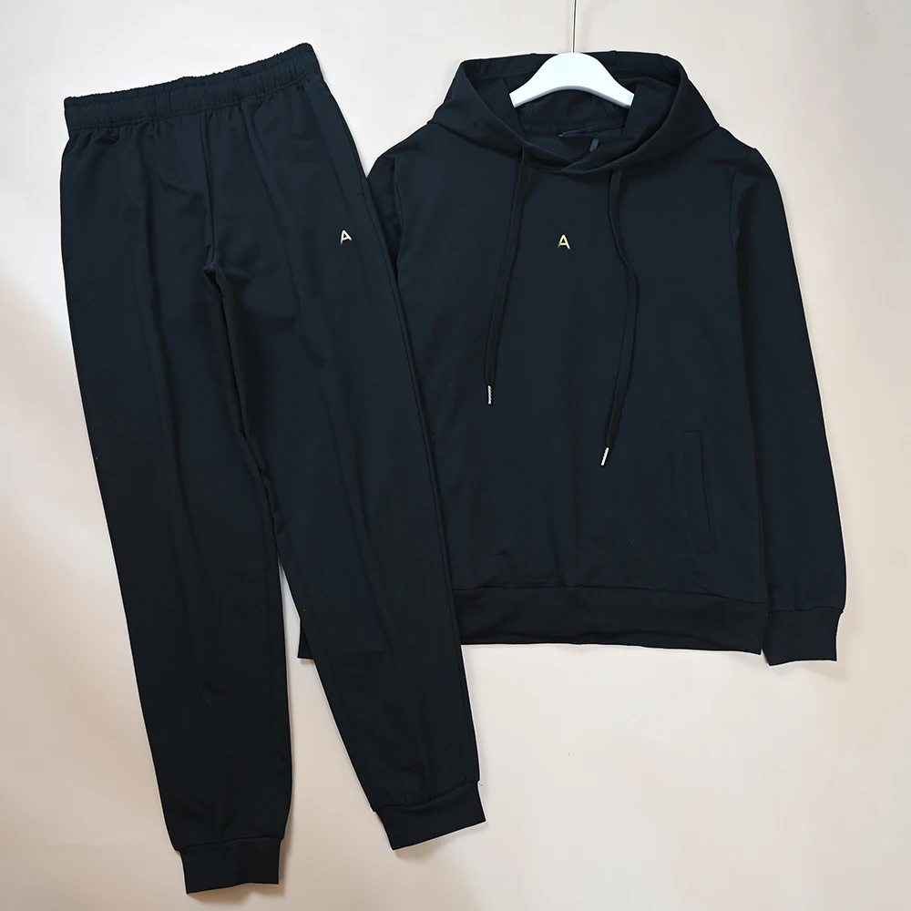 

Men's Slim Fit Spor Thin Cotton Hoodie And Pants Set Autumn New Sle Long Sve Faion Set Casual Comfortable Wear