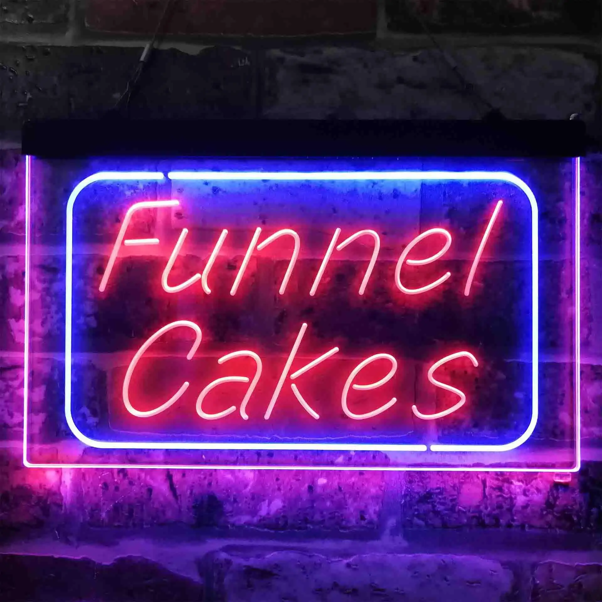 Funnel Cake Dual Color Led Neon Sign st6-i3832