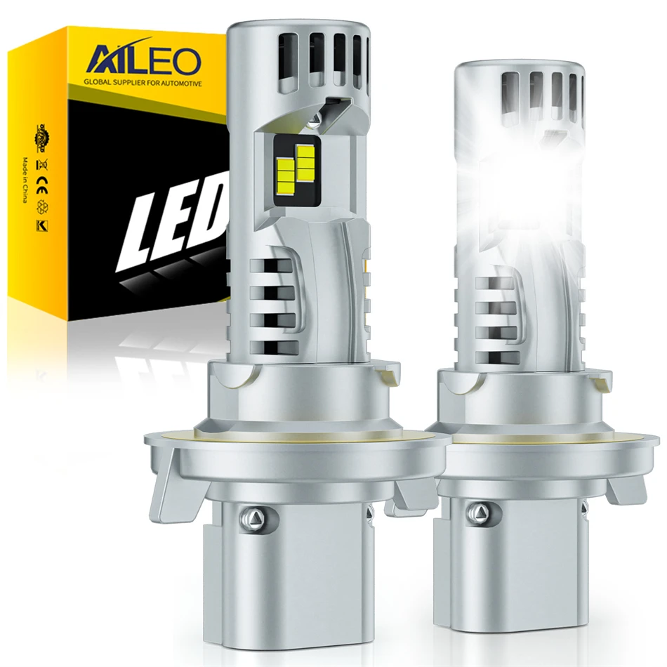 AILEO 2Pcs LED Headlight Bulb 9008 H13 CSP Fanless LED With High & Low Beam 22000LM 100W For Car Canbus Fog Lamp Bulb Plug&Play