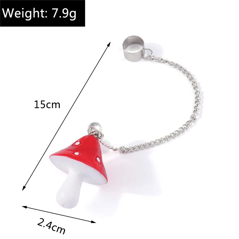 Aihua 1pc Punk schwarz Kreuz Quaste Ohrringe Frauen Clip Ohr stecker Christian Gothic Hip Hop Schmuck Metall kette Ohrring Ohrring – Detail 36