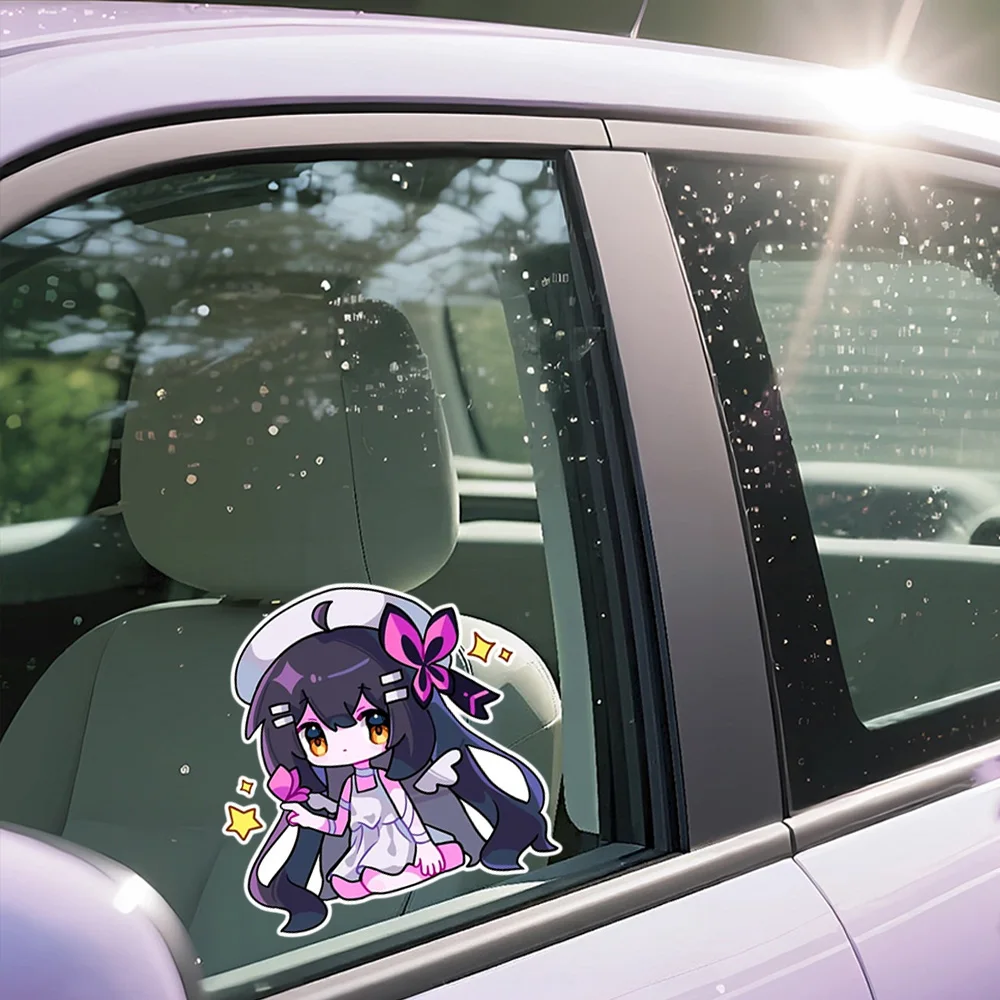 Anime Girl Geopelia Car Stickers Phigros Decoration Decals Vinyl Self-Adhesive For Vehicle Window Hood Bumper Tailgate Door Side