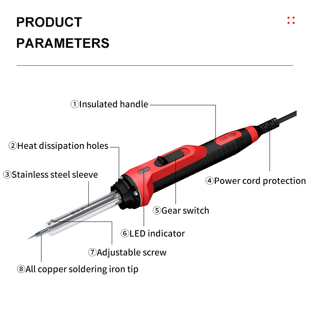 LUXIANZI 30/40/60w External Heating Electric Soldering Iron Kit  Temperature Adjustable Welding Soldering Tip Repair Rework Tool