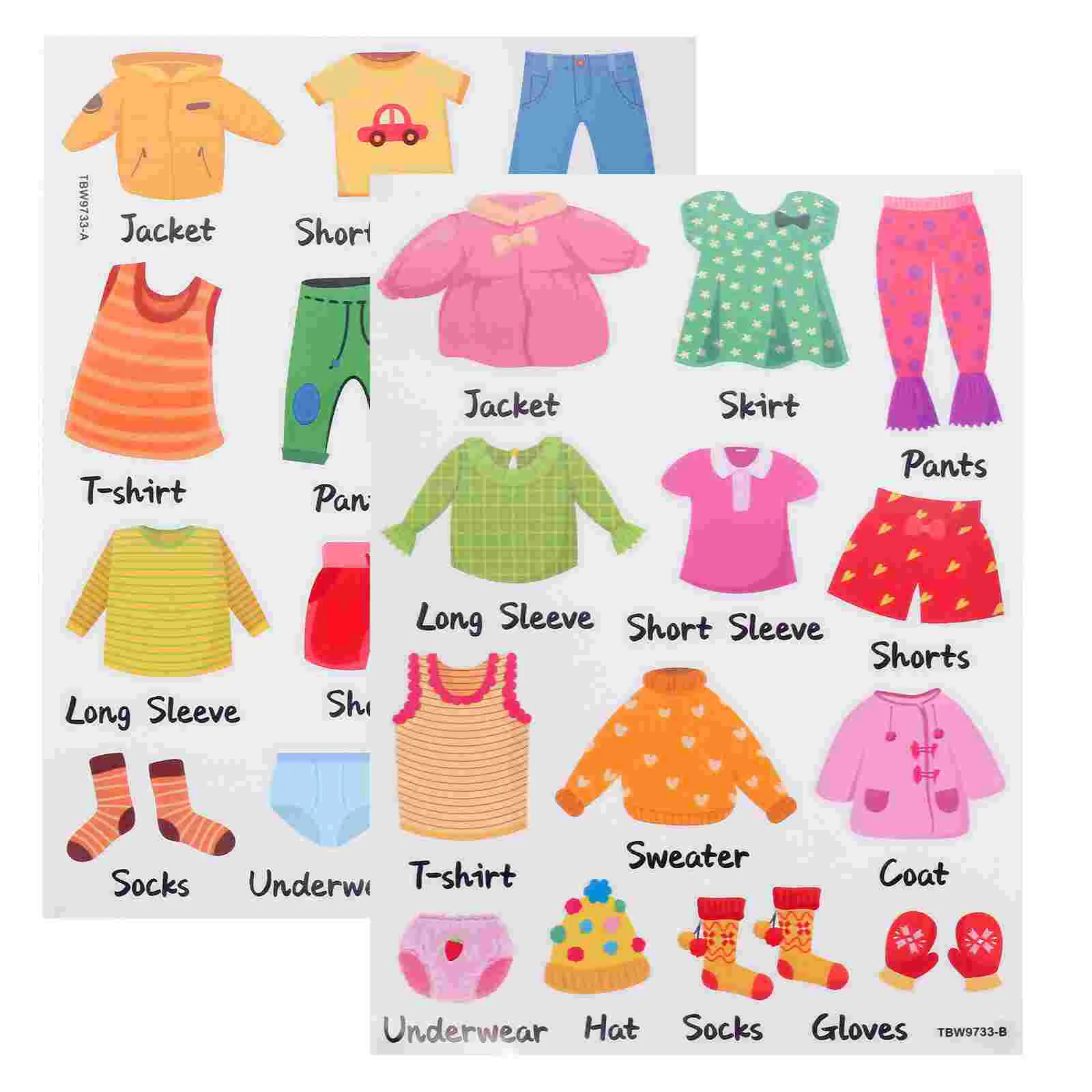 Wardrobe Stickers Clothing Labels Decoration Drawer Clothes Classification Organization Pvc Decal Sorts Baby