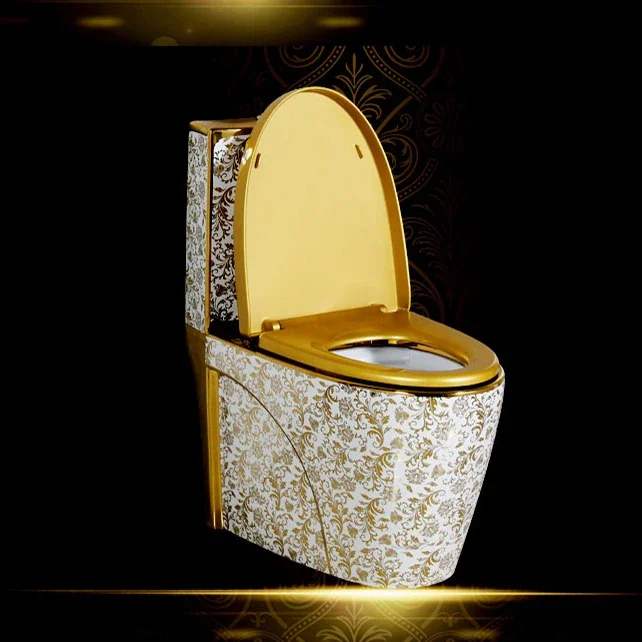 Sanitary ware integrated gold-plated toilet luxury toilet gold toilet