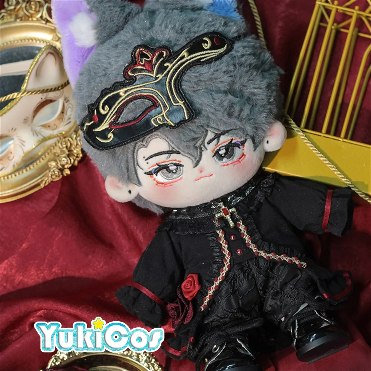 

Vintage Mask Ball Gentleman Prince Vampire Knight Costum Stuffed Plushie Plush 20cm Doll Accessories Doll's Clothes Gejuy KL Sep