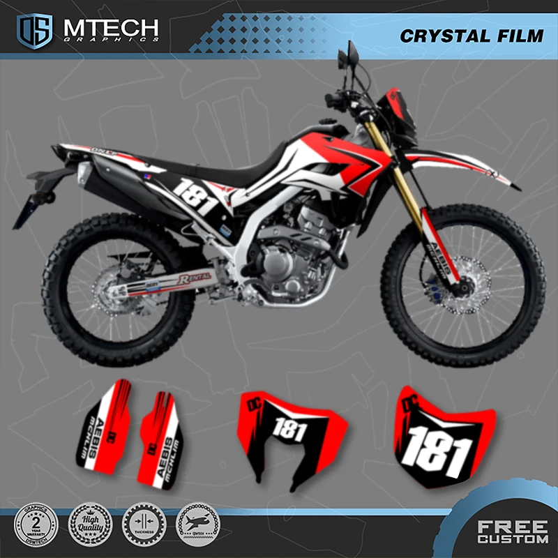 

DSMTECH Motorcycle Graphics Background Decals Stickers Kits for HONDA CRF300L 2021 -16