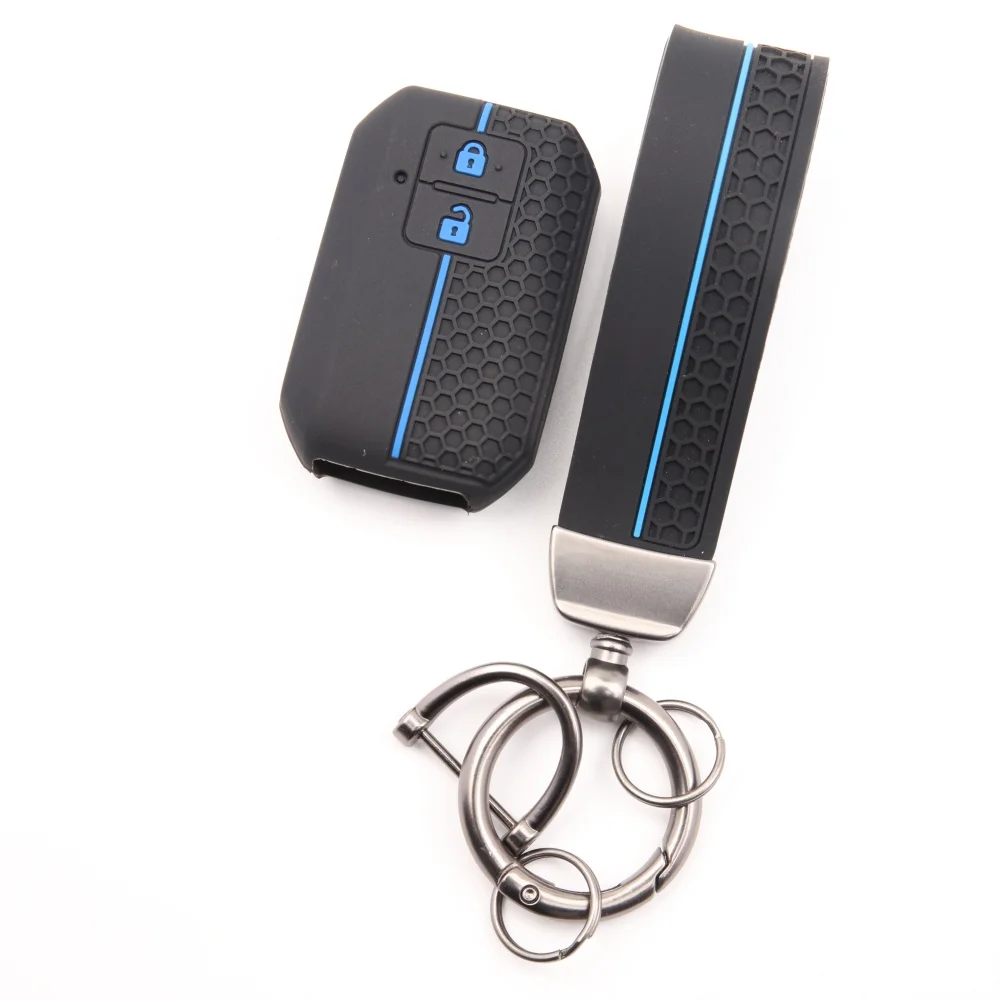 Silicone Key Case Cover For Suzuki Swift 2017 2018 Keyless Fob Shell Skin Keyring Key Chain Holder Protector - view 4