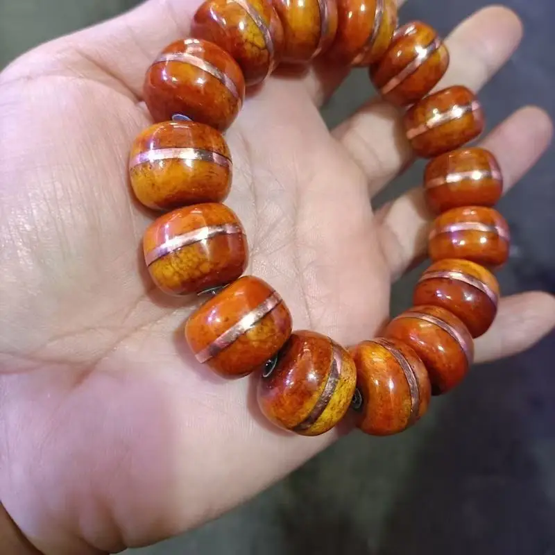 Old yak bone Tibetan-style beaded bracelet men's bracelet prayer beads for meditation and Buddhist practice