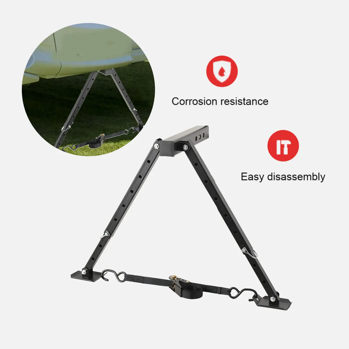 

2-дюймовый крюк-приемник для 5-го колесного крюка, стабилизатор, дорожный прицеп, грузовик, кемпер, регулируемая высота, крепление сцепки, стабилизатор