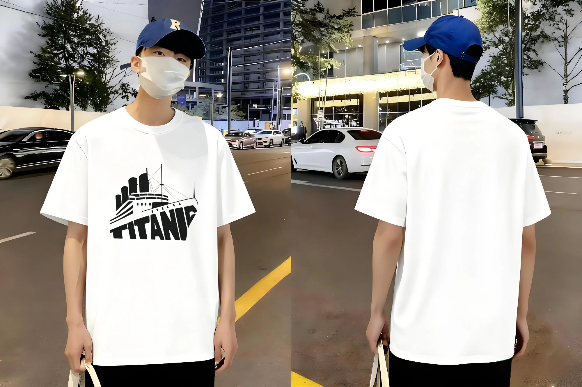 

Футболка с принтом TITANIC Ship, новинка 2025 года, белая хлопковая футболка с логотипом R, уличная одежда унисекс, повседневный топ с короткими рукавами для мужчин и женщин, городской