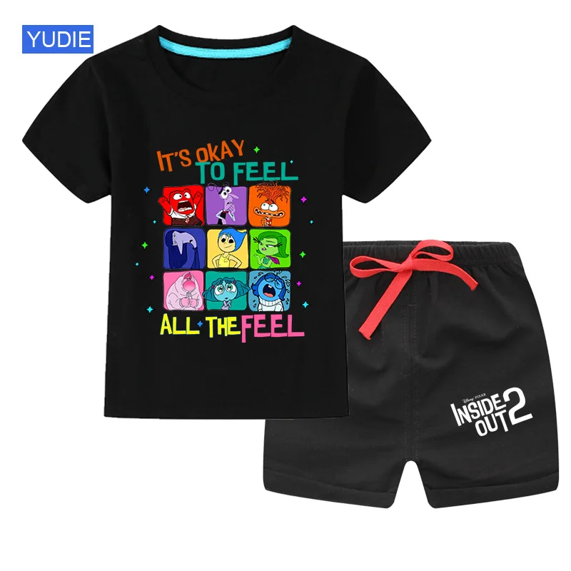 

Inside Out 2 Boys Shorts and T Shirt Sets Toddler Clothing Sets New Summer Baby Boys Suit Casual Cotton Sets Children's Clothing