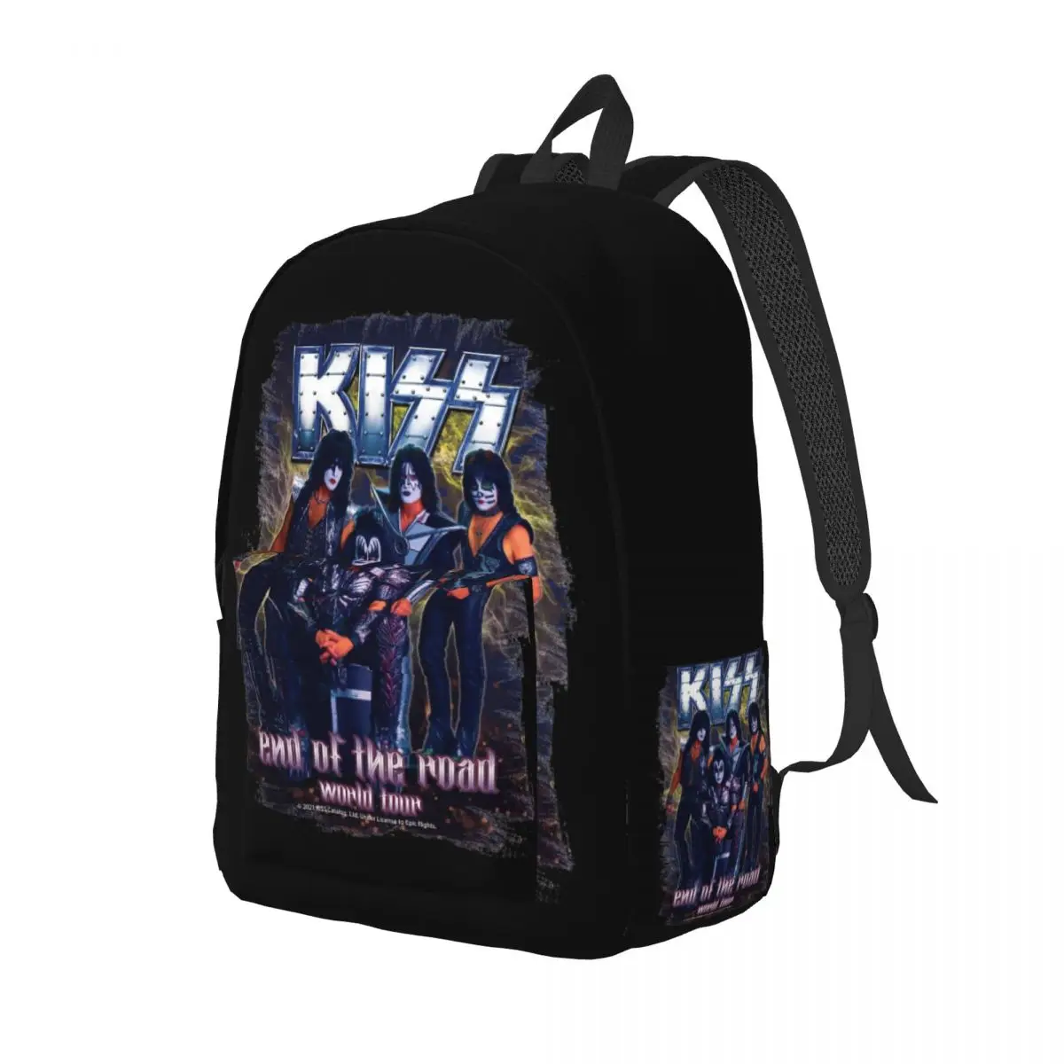 Banda Kiss End of the Road World Tour Última turnê mochila para homens e mulheres, mochila casual para estudante, bolsa de ombro, presente