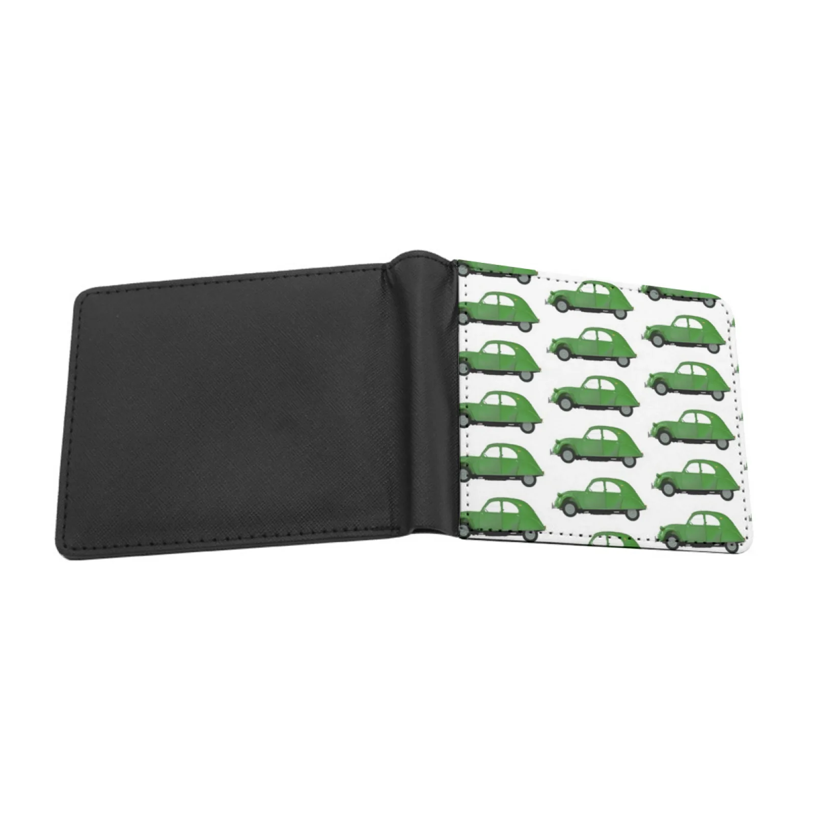 2Cv Deux Chevaux Green Version Short Men's Wallets Credit Card Holder Retro Wallet Male Pu Leather Wallet 2Cv 2Cv Deux Chevaux