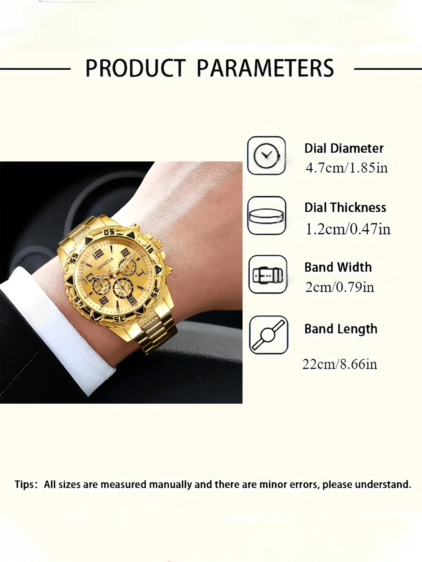8-Piece Women's Minimalist Square Quartz Watch Set with Numeric Dial and Leather Strap