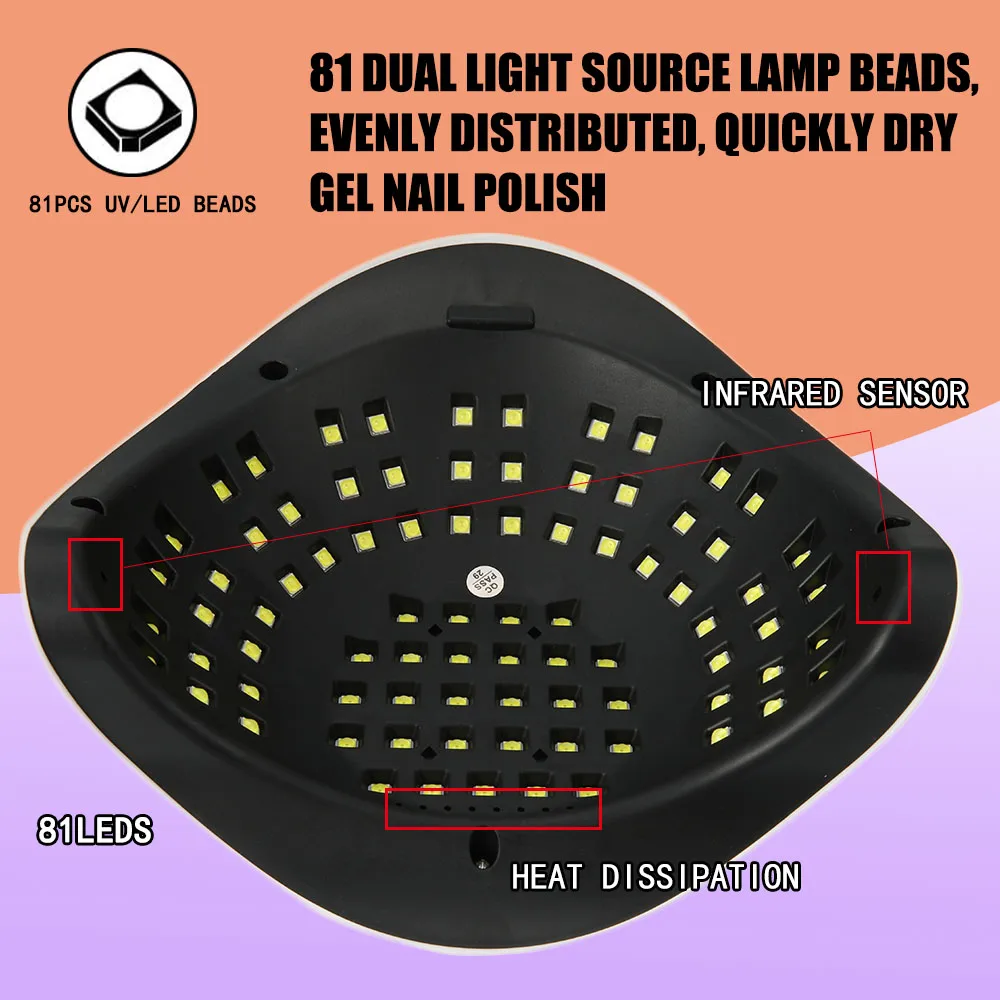 SUNX23 MAX Uv Nail lamp Nail Dryer 81 Beads Uv Light For Nails Professional Curing Lamp Drying Gel Nail Dryer Manicure Equipment
