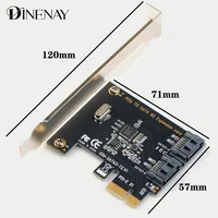 PCI-E SATA 1X 4X 8X 16X PCI-E Cards PCI Express To SATA 3.0 2-Port SATA III 6Gbps Expansion Adapter Board With ASMedia 1061 Chip
