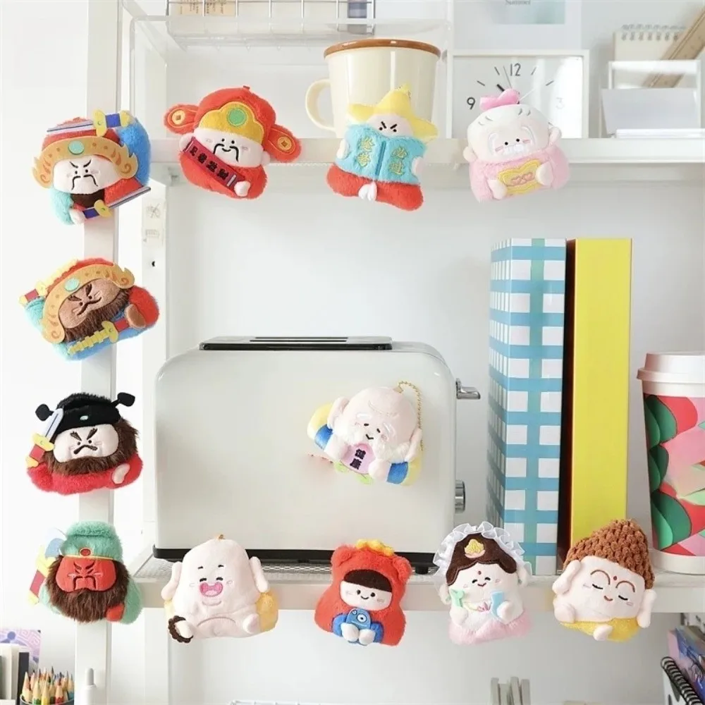 set-di-12-portachiavi-magnetici-guanyin-dio-della-ricchezza-signore-della-luna-qin-shubao-magneti-per-frigorifero-maitreya-yuchi-gong