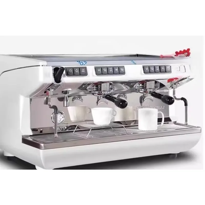 Coffee machine double head, commercial semi-automatic electronic control high cup version