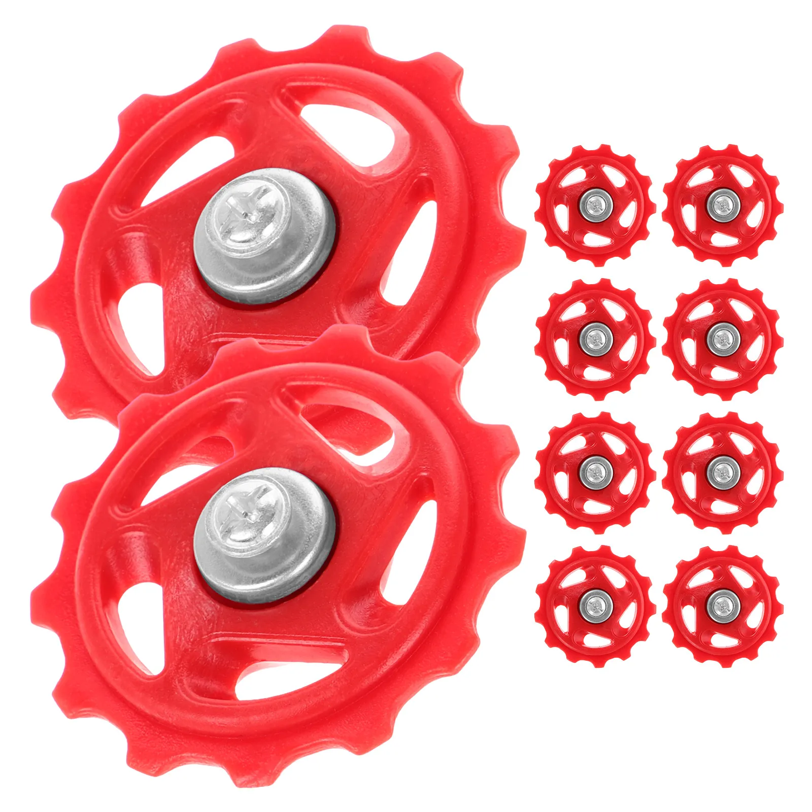 

10PCS Rear Pulley Wheels Durable Plastic Efficient Shifting Precision Guidance Wheel Part Mountain Rear Derailleur Pulley Road