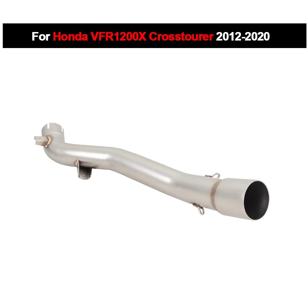 

Motorcycle Exhaust Muffler Middle Link Pipe Stainless Steel Tube Slip On For Honda VFR1200X Crosstourer 2012-2020
