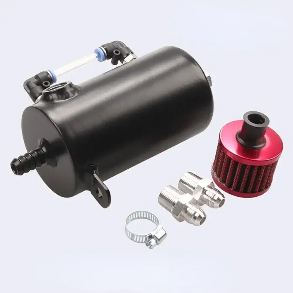 500ml Aluminum Oil Catch Can Reservoir Tank With Breather Filter Oil Catch Can Tank Universal