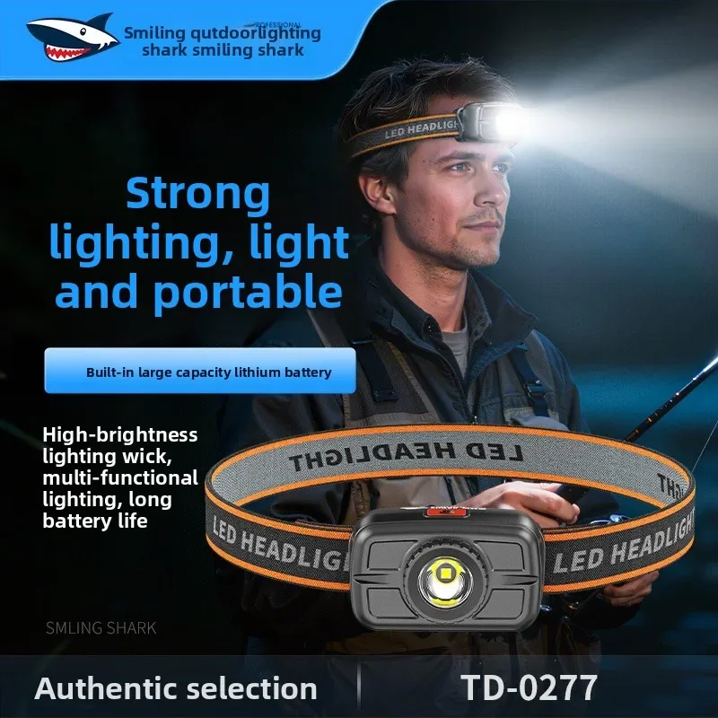 Mini LED Headlamp USB Rechargeable Waterproof Adjustable Focus Strong Light Headlamp for Fishing Working Outdoor