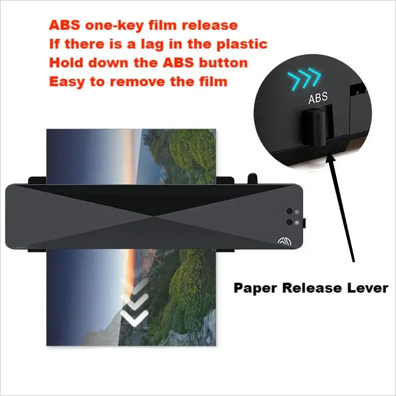 A4 Professional Thermal Office Hot and Cold Laminator Machine for Document Photo Blister Packaging Plastic Film Roll Laminator