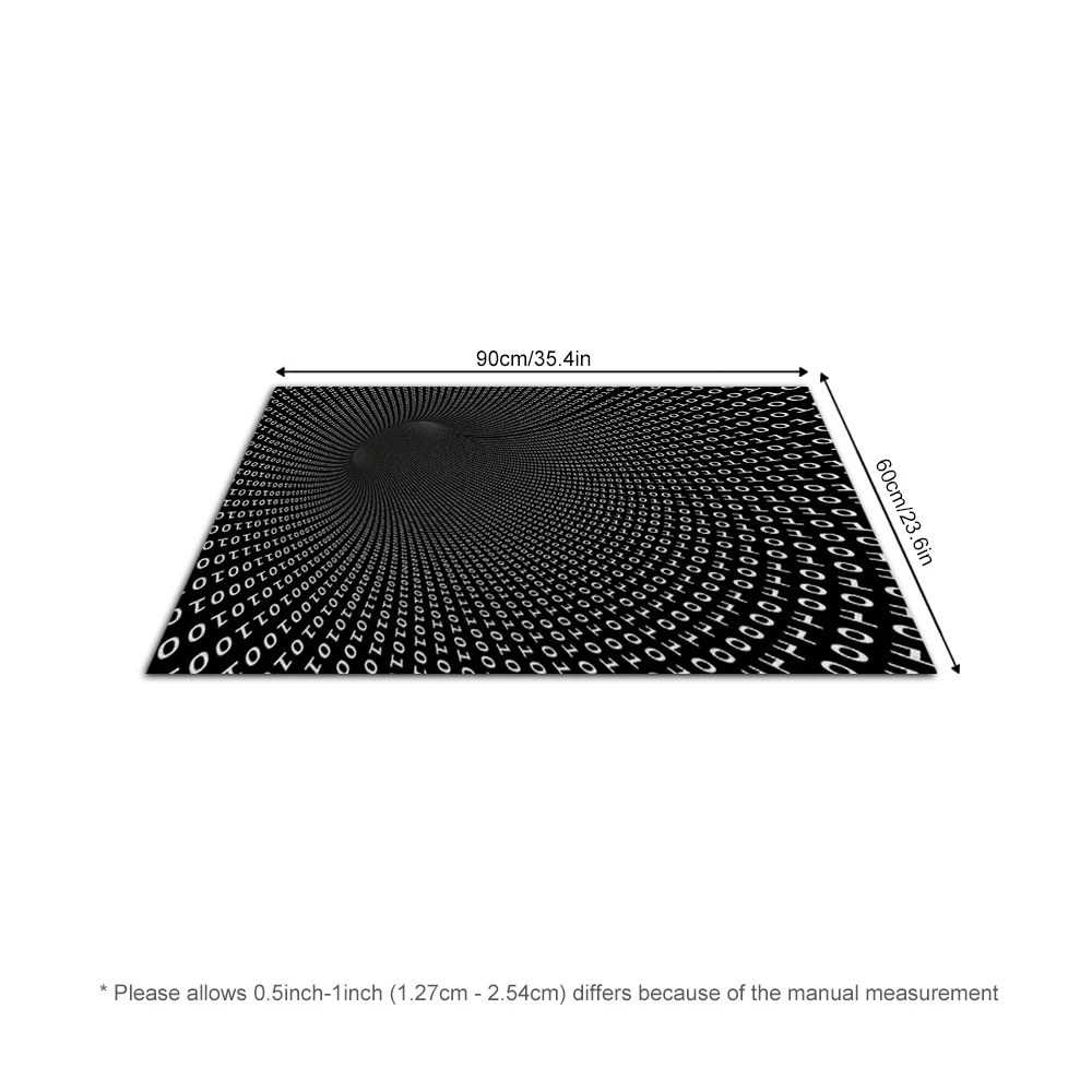 Tuniu Round Geometric Pattern Rug for Living Room Bedroom Kitchen NonSlip Floor Mat Home Decor