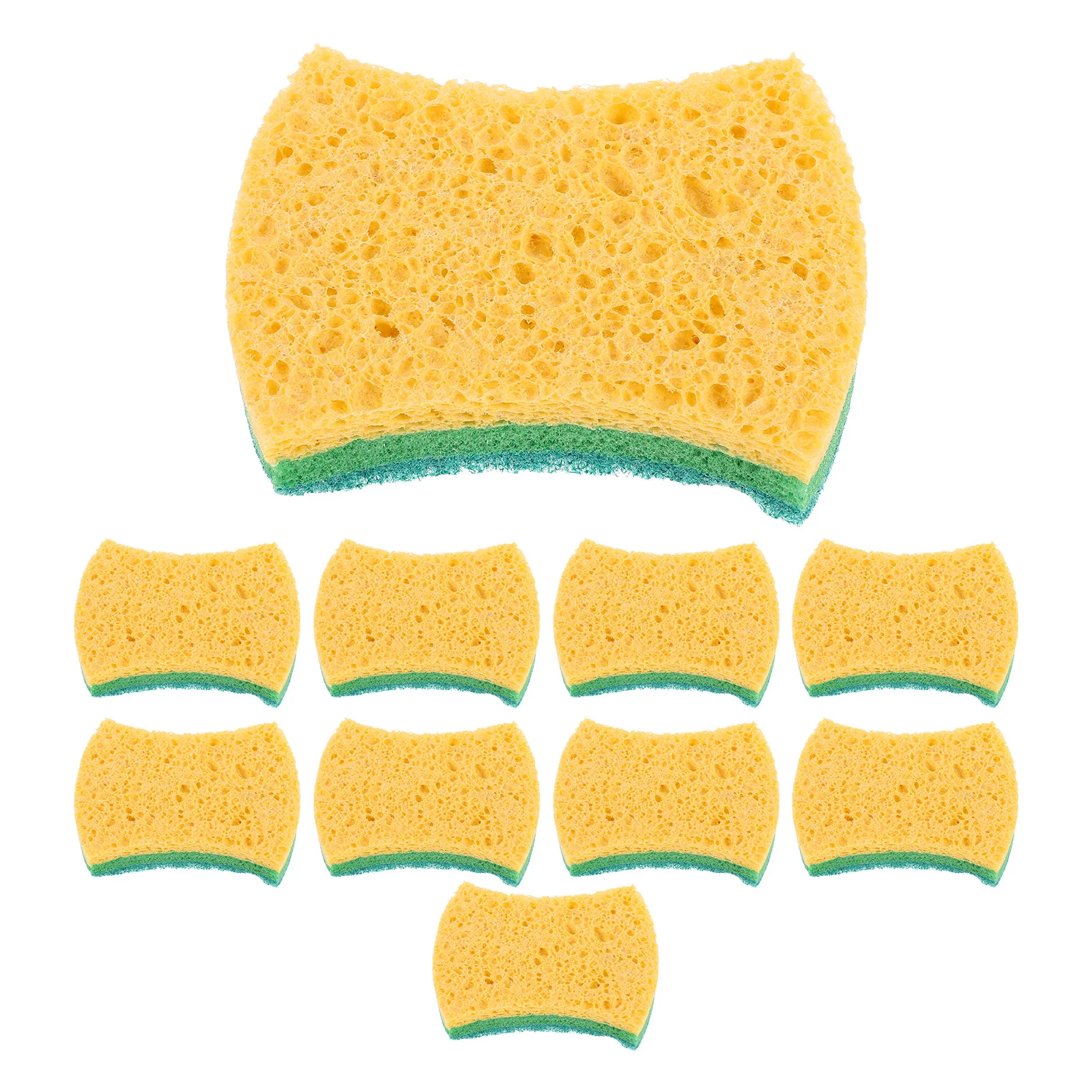 

12pcs Kitchen Dish Sponges 3 Layer Compressed Cellulose Sponges Soft Double Sided Dish Scrubber for Kitchen Bathroom