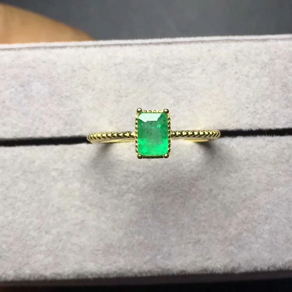 

Hot Selling Fine Jewelry Zambia Natural Emerald Ring Carrying Certificate Women Jewelry Anillos De Compromiso Para Mujer Oro18 K