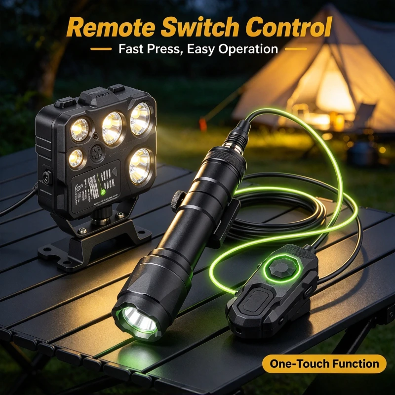 Green LED Light Module with Switch, High Bright Focused Beam, Adjustable Holder, Outdoor Night Activity Essential Gear
