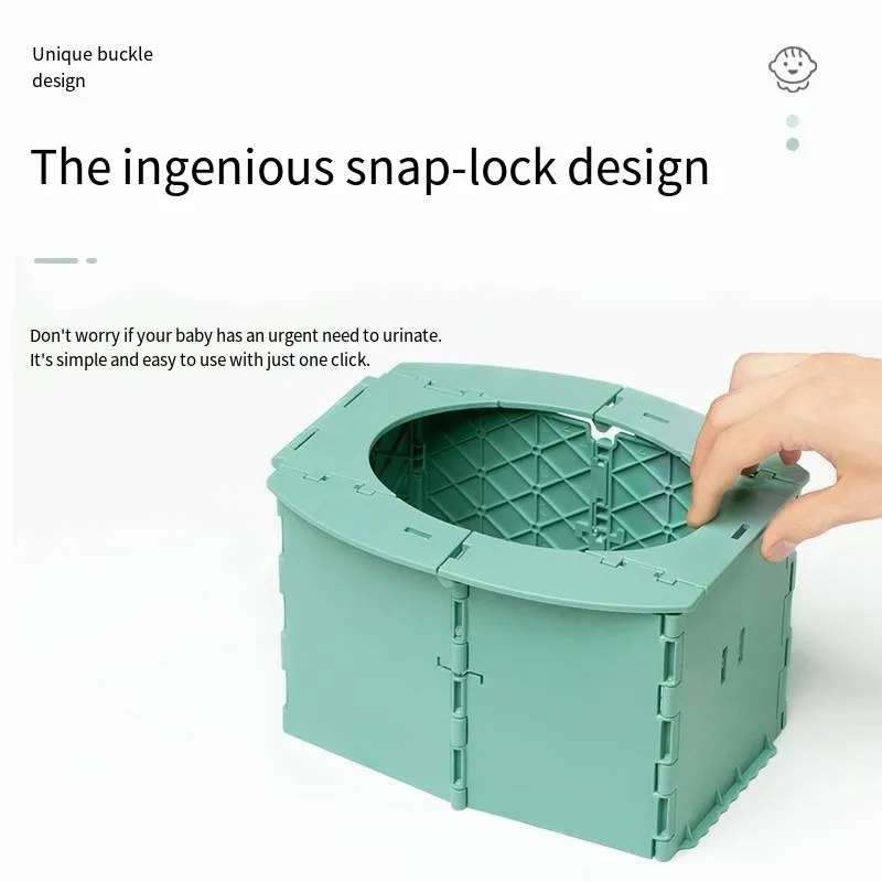 نونية سفر قابلة للطي للأطفال، مقعد مرحاض أطفال محمول للتدريب على نونية التخييم في السيارة الخارجية