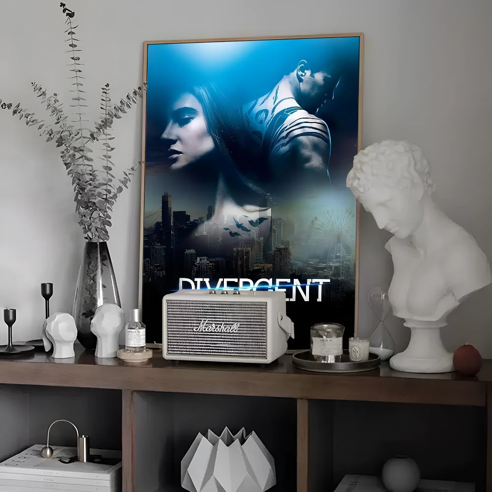 Divergent Movie Classic Anime Posters Sticky Fancy Wall Sticker For Living Room Bar Decoration Room Wall Decor