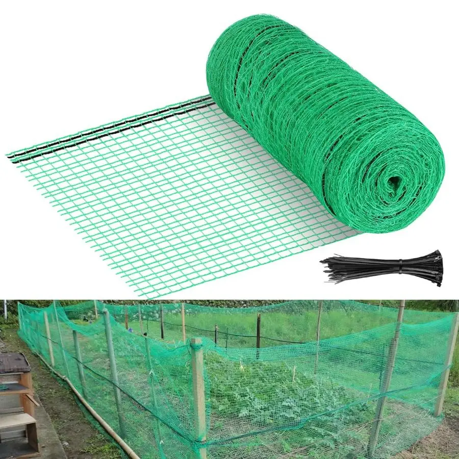 

Garden Fence 4x100 FT Deer Fence Netting, Temporary Mesh Fencing Animal Barrier for Deer, Chicken, Poultry, Pet, Wildlife, Garde