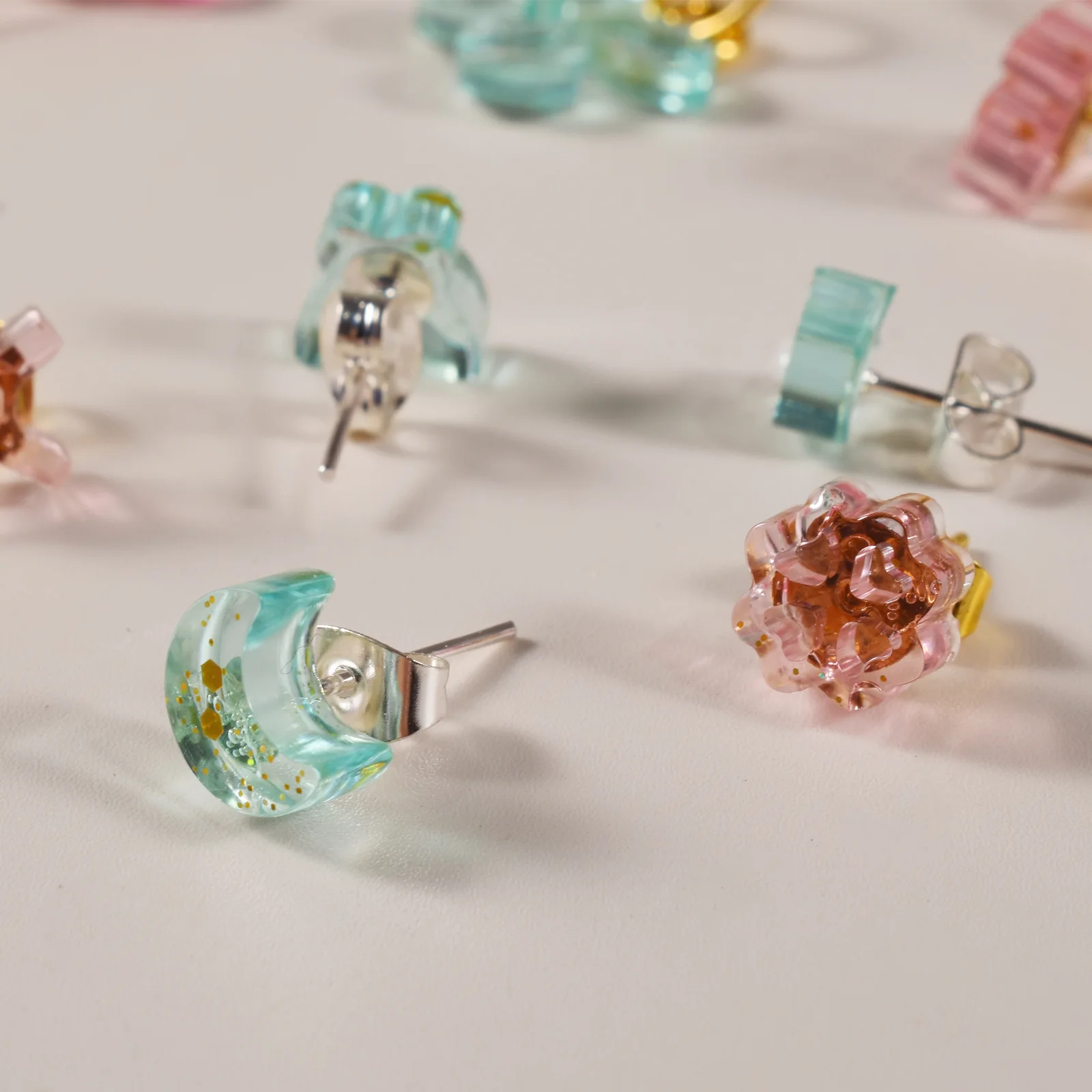 Kolczyk Stud żywica formy silikonowe UV żywica Charms forma odlewnicza mała forma do biżuterii dla majsterkowiczów Mini tworzenie biżuterii — zdjęcie 3