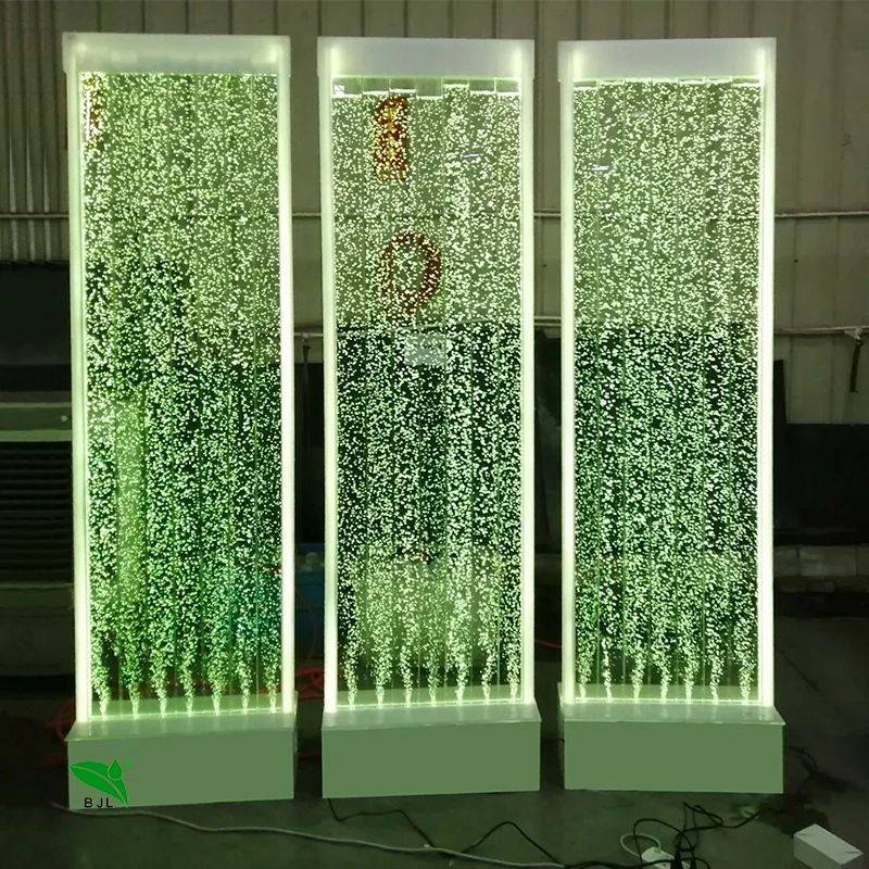 

Customized Wedding Decoration Led Colour Changing Glowing Waterfall Bubble Wall